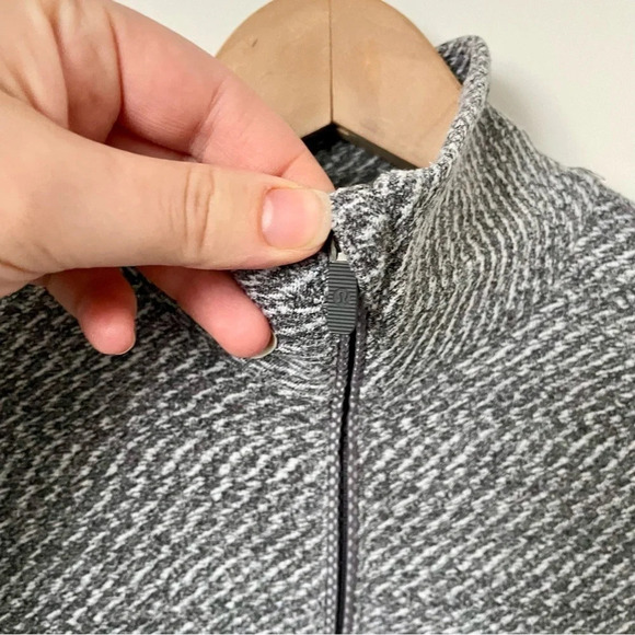 Lululemon Outrun 1/2 Zip Hazy Heather Heathered White Heathered Black - Picture 7 of 10
